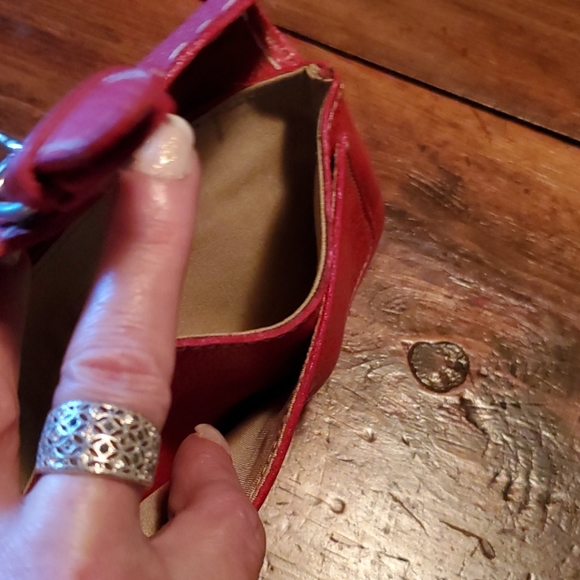 Genuine leather Roots wristlet - Picture 3 of 4